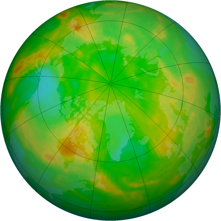 Arctic ozone map for 18 June 2004